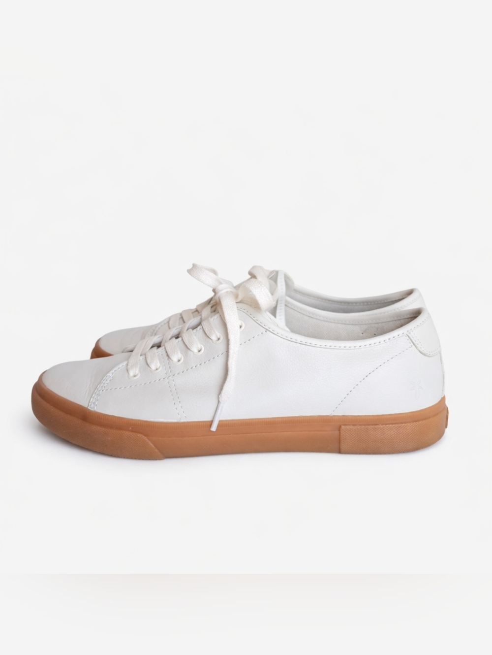 Frye Gia Low Ivory Leather Gumsole Sneakers Sz. 10 EUC - Picture 5 of 14